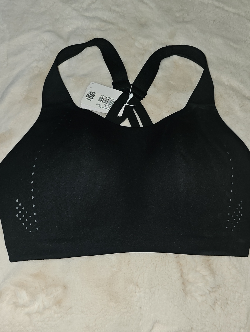 lululemon airSupport Bra Black Seamless Strappy Sports Bra